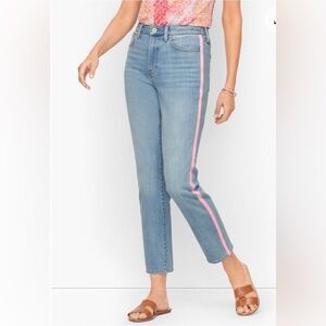 Talbots Modern Ankle Jeans Embellished Amalfi Wash NWT